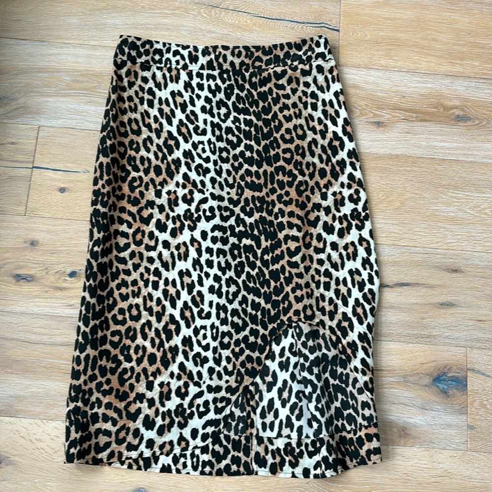 Ganni leopard skirt